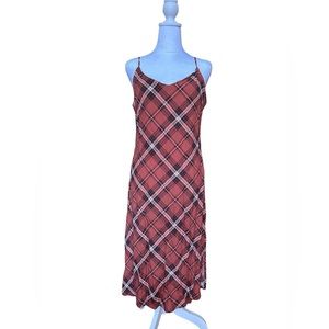 Plaid midi dress